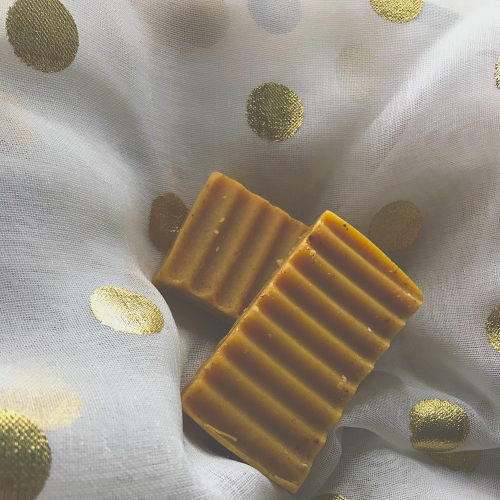 Homemade Mango butter turmeric soap